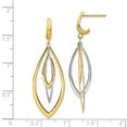 thumbnail image 3 of Leslie's Real 14kt Two-tone Polished Post Dangle Earrings; for Adults and Teens; for Women and Men, 3 of 3