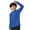 Blue, variant on Asxite Toddler Tops Print Long Sleeve Hooded Sun Protection Top With Distressed Cuff for 5-15 Y