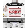 thumbnail image 4 of Large Induction Cooktop Protector Mat Valentine's Day Stove Top Covers for Electric Stove, Red Love Heart Eucalyptus Romance Striped Decorative Stove Burner Cover Mats, Glass Top Stove Cover, 4 of 7