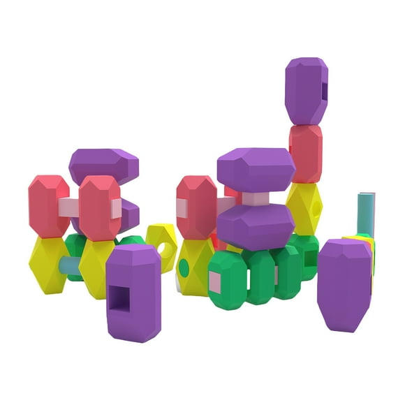 Construcción de silicona para niños. Juguetes educativos de construcción. Juego suave para jugar en interiores para niños a partir de 3 años.