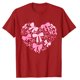 thumbnail image 4 of Camisetas de Manga Corta para las Mujeres de Moda Imprimir Cuello Redondo Camiseta, Mezcla de Poliéster Ligero para Primavera Verano Otoño, 4 of 8