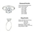 thumbnail image 5 of Cora Jewellery 4.0CT Round Moissanite Enagagement Ring, 10K White Gold, 5 of 7