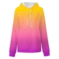 thumbnail image 5 of Women Fashion Solid Hooded Drawstring With Pocket Sweatshirt Hoodie, 5 of 5