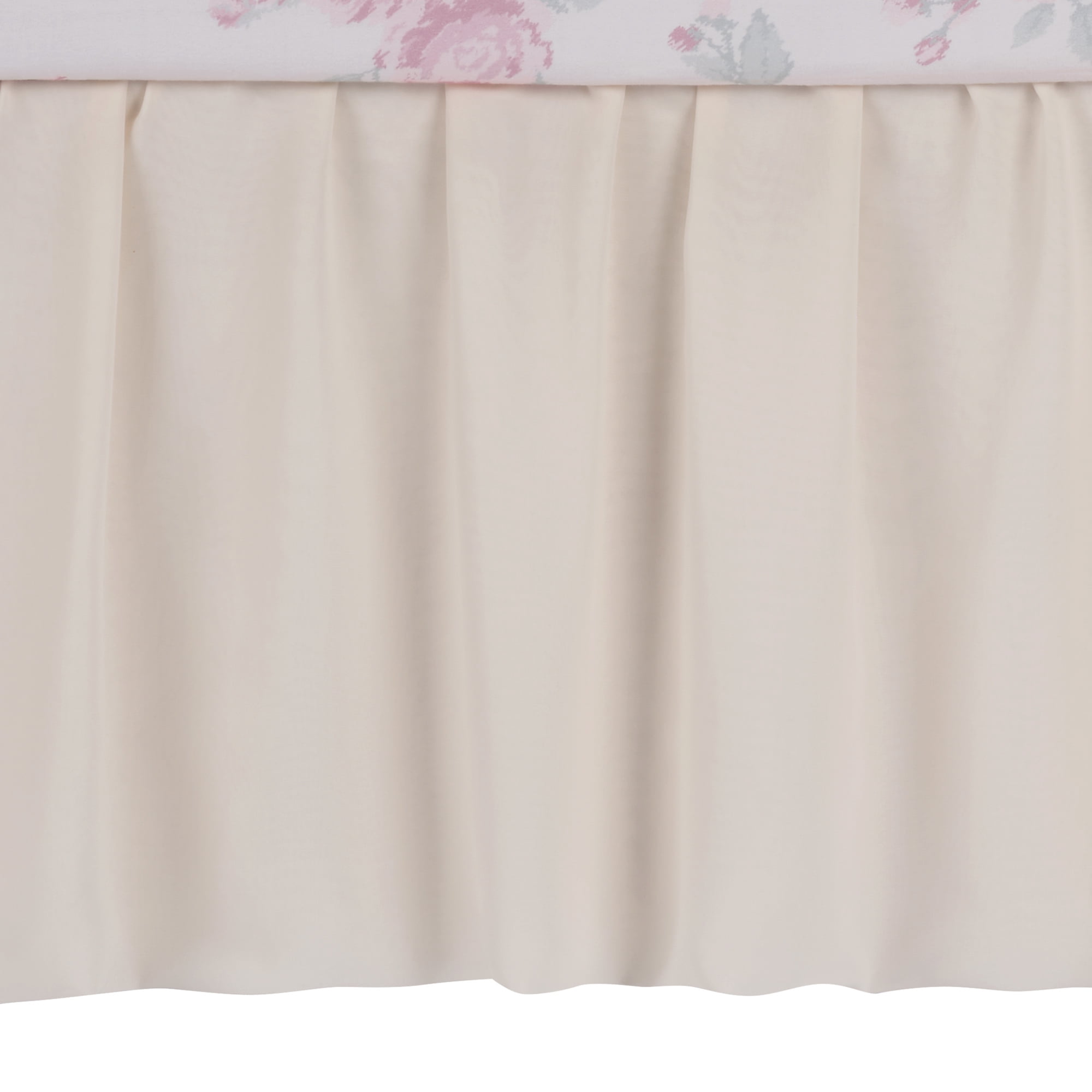 Lambs & Ivy Coquette Floral Pink Bows Aesthetic 3-Piece Baby Crib Bedding Set