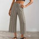 thumbnail image 1 of WILLBEST Pantalones Palazzo de Verano para Mujer, Informales, de Pierna Ancha, Cintura Alta, Holgados, a Rayas, para Playa, para Viajes, con Estilo y Comodidad Diarios. Extra Grande, 1 of 4