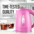 thumbnail image 5 of OVENTE Electric Kettle Hot Water Heater 1.7 Liter - BPA Free Fast Boiling Cordless Water Warmer - Auto Shut Off Instant Water Boiler for Coffee & Tea Pot - Pink KP72P, 5 of 9