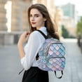 thumbnail image 6 of FORMRS Mini Backpack Purse for Women Travel Daypack Casual Shoulder Bag, Purple Art Pattern, 6 of 7