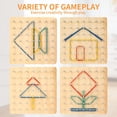 thumbnail image 2 of Juguete Montessori, juguete educativo gráfico de matemáticas para niños con tarjetas de patrones y gomas para figuras y formas., 2 of 5