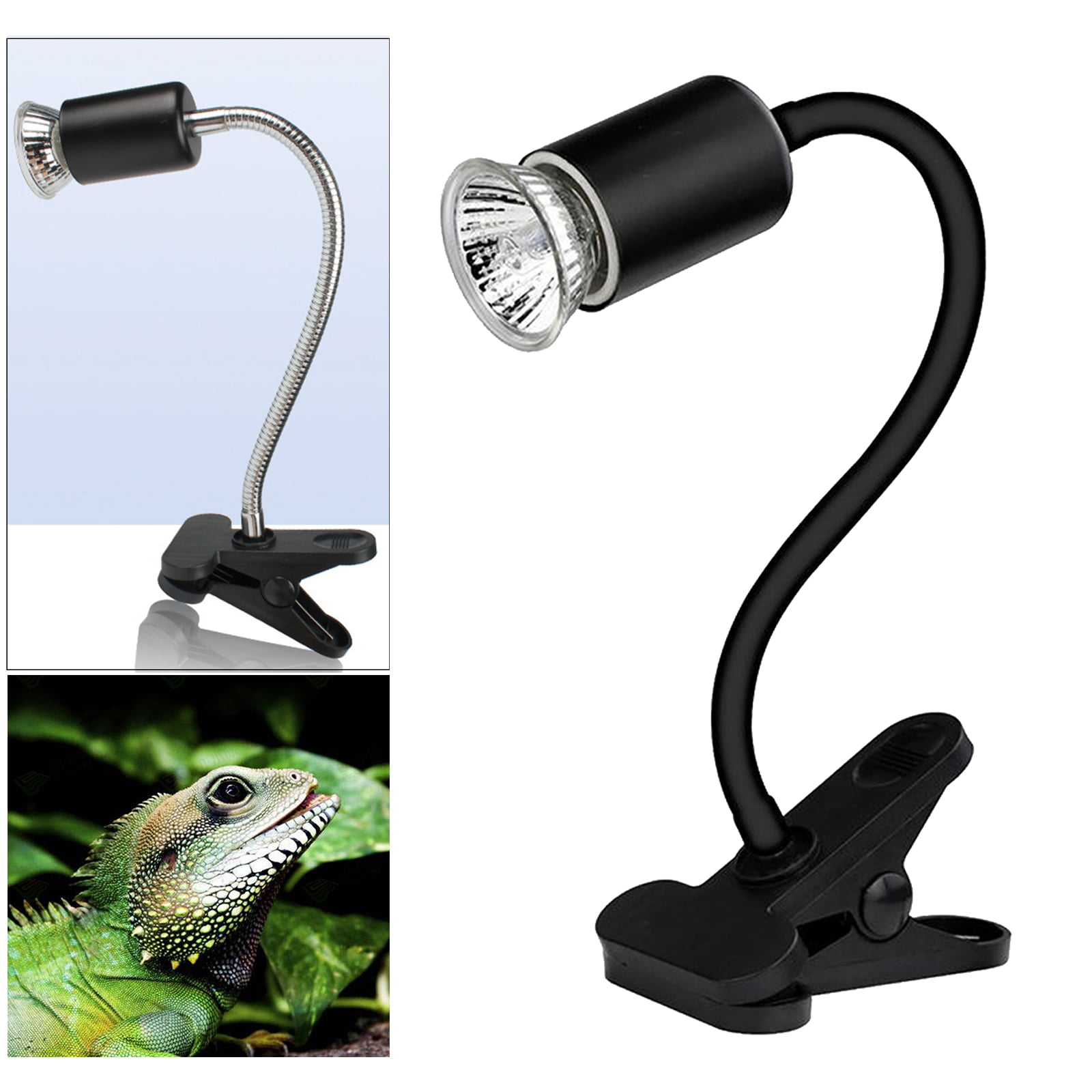 Flexible and Convenient Reptile Lizard Turtle Basking Heat Light Lamp Holder New 