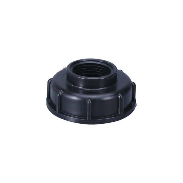 Accesorios de tanque de agua IBC Adaptador de bolsa IBC S60x6 Rosca gruesa Válvula de tanque IBC duradera para invernadero Equipo de riego de jardín Negro DN25 Sunnimix adaptador de tanque ibc