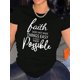 thumbnail image 1 of Camiseta de Mujer de Verano SuaveSlogan Print Comfy T-Shirt, Round Neck Short Sleeve Sports Tee, Women's ActivewearFather's Day, Mother's Day, New Year, Spring Festival, Valentine's Day, Independenc, 1 of 6