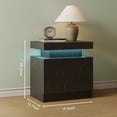 thumbnail image 5 of Cubehom LED Bedside Table, 2-Drawer Modern Nightstand with Storage, End Side Table for Living Room and Bedroom Furniture, 5 of 5