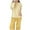 Yellow, variant on fatyb Women's Pajama Sets Striped Short/Long Sleeve Built in Bra Tops Pants/Shorts 2 Piece Lounge Outfits