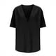 thumbnail image 4 of Vestidos Casuales Para Mujer, Blusas De Mujer De Moda Camisa de botones lisa de moda para mujer, blusa holgada con cuello en V para mujer, 4 of 6