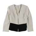 thumbnail image 1 of Tahari Womens Colorblocked Blazer Jacket, Beige, Plus Size, 20W, 1 of 2