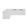thumbnail image 2 of Pemberly Row Backless Wood Corner Breakfast Nook with Storage in White, 2 of 19