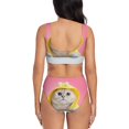 thumbnail image 3 of Honeii A Funny Cat Print Women’s Bikini Set,Two Piece Swimsuit Bathing Suits,Stylish High Elasticity Swimwear for Beach and Pool, 3 of 7
