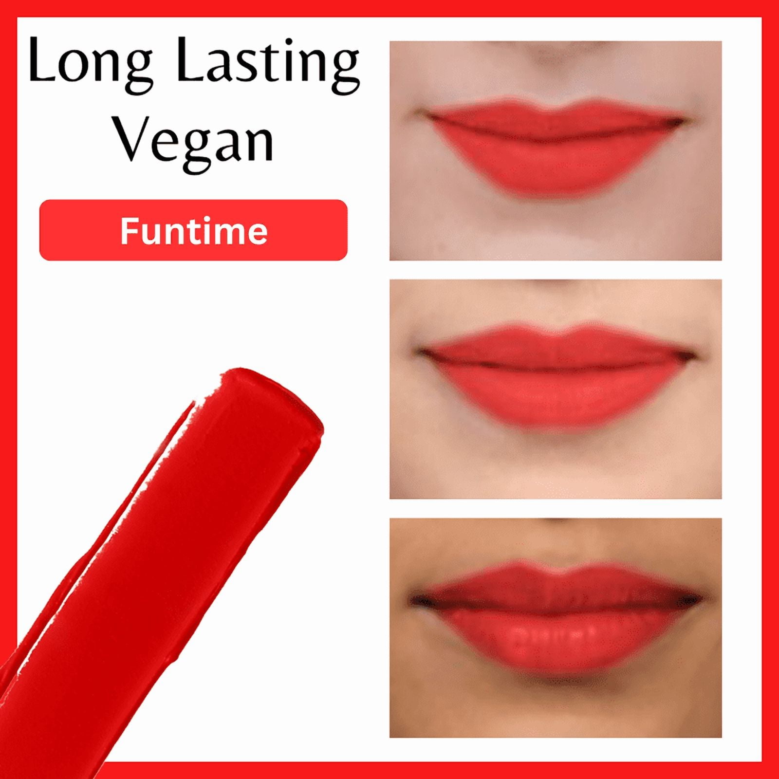 Red carpet - Liquid lipstick by SentiX, matte, High Coverage, Lightweight, Vegan, Paraben-Free, with Vitamin E