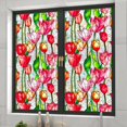 thumbnail image 4 of Home Wall Stickers Retro Flowers Window Privacy Film Stained Glass Decals Colorful Floral Privacy Rainbow Decals Living Room Sun Blocking Decor Removable Static Cling Stickers 16.93 X 39.37, 4 of 6