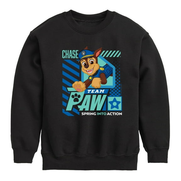 Paw Patrol - Team Paw Chase - Toddler & Youth Crewneck Fleece Sweatshirt