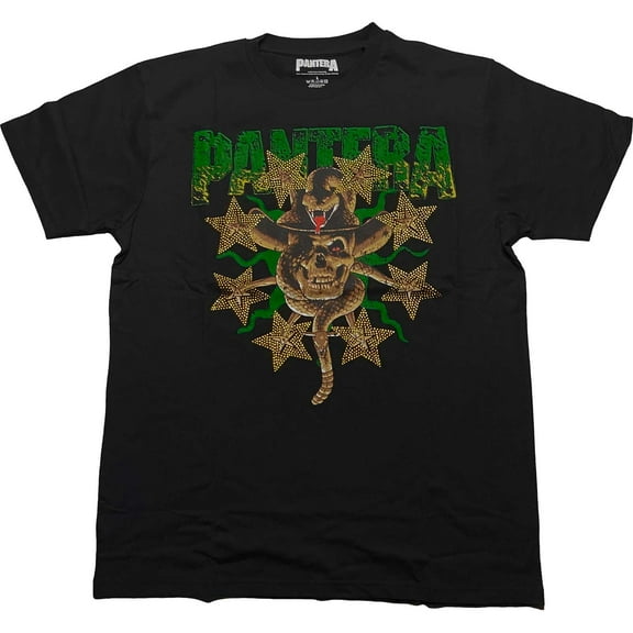 Men's Pantera Skull & Snake T-shirt Small Black