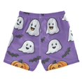thumbnail image 7 of FORMRS Boys Swim Trunks Quick Dry Mesh Liner Boardshorts Sizes XS-XL, Halloween Ghosts Purple, 7 of 7