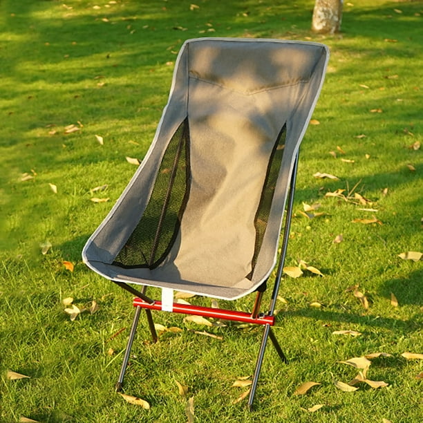 VONKY Outdoor Folding Back Chair Portable Camping Fishing Beach Chair for  Travel Picnic Hiking Backpacking Gray 