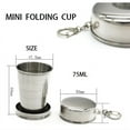 thumbnail image 2 of 250mL Stainless Steel Collapsible Travel Cup – Portable Folding Water Bottle & Camping Mug, Leak-Proof, Lightweight, Durable for Outdoor, Hiking, and Coffee​, 2 of 6