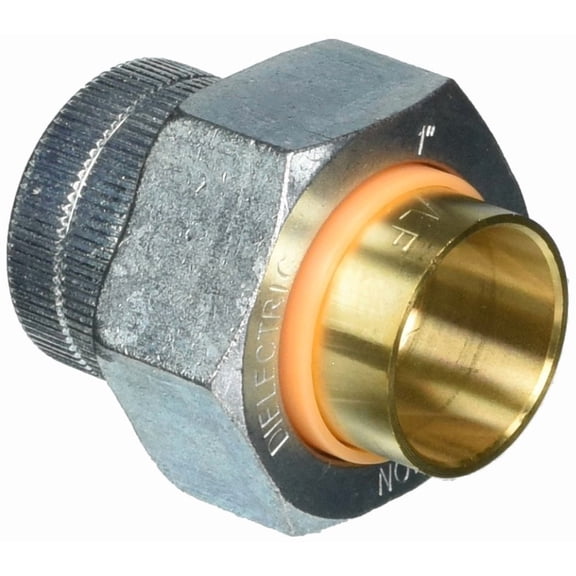 Mueller Streamline Dielectric Pipe Union Brass/Steel - 1 In Fpt x C, 2.25 In L, 250 Psi