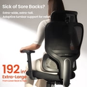 Sihoo M56C Ergonomic Office Chair with Adjustable Headrest, Lumbar Support, Breathable Mesh, High-Back Reclining, Black