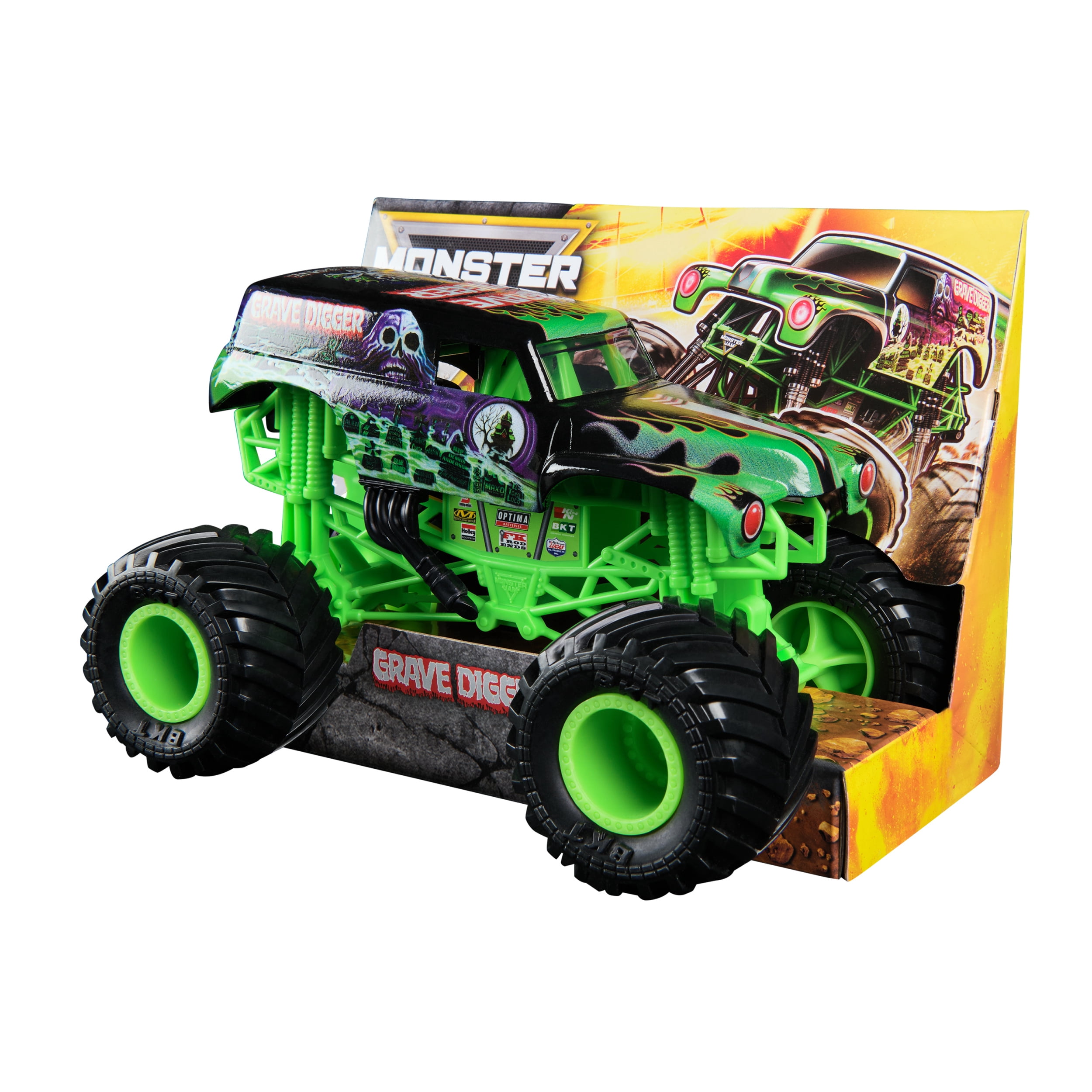 Monster Jam, Official Grave Digger Monster Truck, Collector Die-Cast Vehicle, 1:24 Scale, Kids Toys for Boys and Girls Ages 3 and up