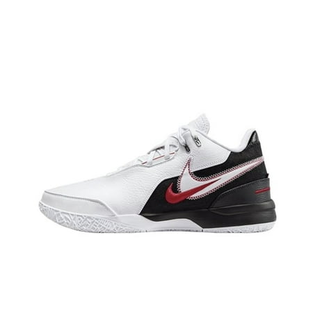 NIKE Men's Lebron NXXT Gen Ampd Basketball Shoes, White Black University Red, 12