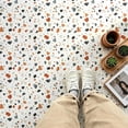 thumbnail image 2 of 10 Pcs Warm‑Tone Terrazzo Peel and Stick Floor Tiles, 12x12 in Covers 10 Sq. Ft. Self‑Adhesive DIY Vinyl Flooring, Removable & Waterproof for Bathroom, Kitchen, Walls, Bedroom, 2 of 8