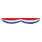 Patriotic Fabric Bunting (red, white, blue) Party Accessory (1 count) (1/Pkg)