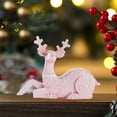 thumbnail image 5 of Christmas Reindeer under $5! Cagogo Christmas Reinforced Resin Deer Figurine, Festive Holiday Decor for Furniture Mantel, Christmas Crafts and Ornaments Set, Decorative Reindeer Statue for Home, 5 of 6