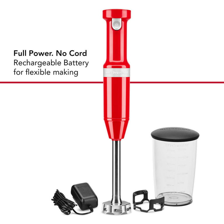 Cordless Variable Speed Hand Blender with Chopper and Whisk Attachment