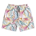thumbnail image 3 of Uemuo Abstract Marble Texture Pattern Men's Swim Trunks Hawaiian Beach Bathing Suit Swimsuits Beach Quick-Dry Shorts with Pockets-X-Large, 3 of 9