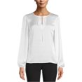 thumbnail image 1 of Kasper Womens Tie Neck Pullover Blouse natural XS, 1 of 1