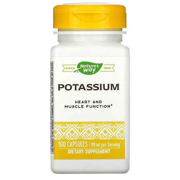 Nature's Way | Potassium, 100 Caps | Potasio, 100 Cápsulas