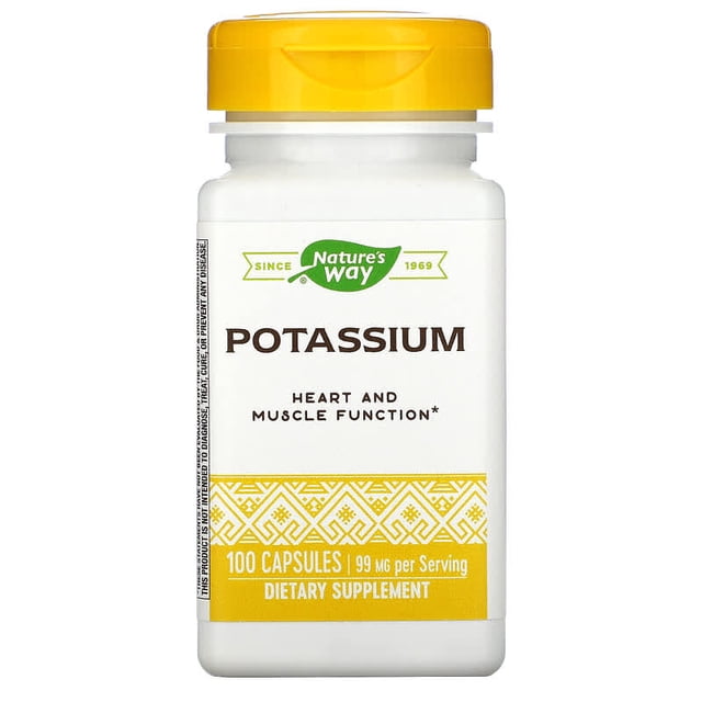 Nature's Way | Potassium, 100 Caps | Potasio, 100 Cápsulas