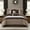 Brown, variant on Nanshing Corell 7 Piece Contemporary Comforter Set, Black/Red, California King