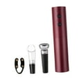 thumbnail image 4 of Abridor de vino eléctrico con base de carga USB, aireador y tapón de vacío para el hogar. Rojo, 4 of 9