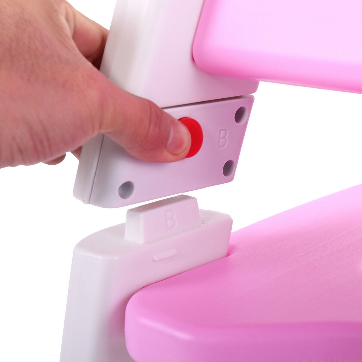Kepooman 3 in 1 Baby High Chair, Adjustable Convertible Play Seat Booster Toddler with Feeding Tray - Pink
