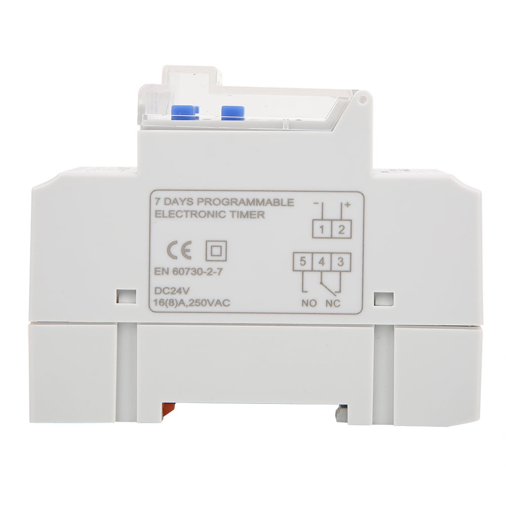 Temporizador Digital Programable TM919A-3 - 7 Días, 16 Programas, Pantalla LCD, Para Rail DIN 35mm, 24V DC