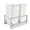 White, variant on Rev-A-Shelf Double Pullout 50 qt. Kitchen Trash Can with Soft-Close, 5349-2150DM-218