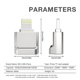 thumbnail image 3 of Lector de tarjetas TF Plug & Play, adaptador Lightning a MicroSD, sin necesidad de controlador para iPhone 6/6s/6plus/7/7plus/8/x, USB/OTG/Lightning 2 en 1, 3 of 4