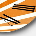 thumbnail image 3 of Designart 'Minimalist Bright Shining Orange Sun Rays Ii' Modern Wall Clock, 3 of 5