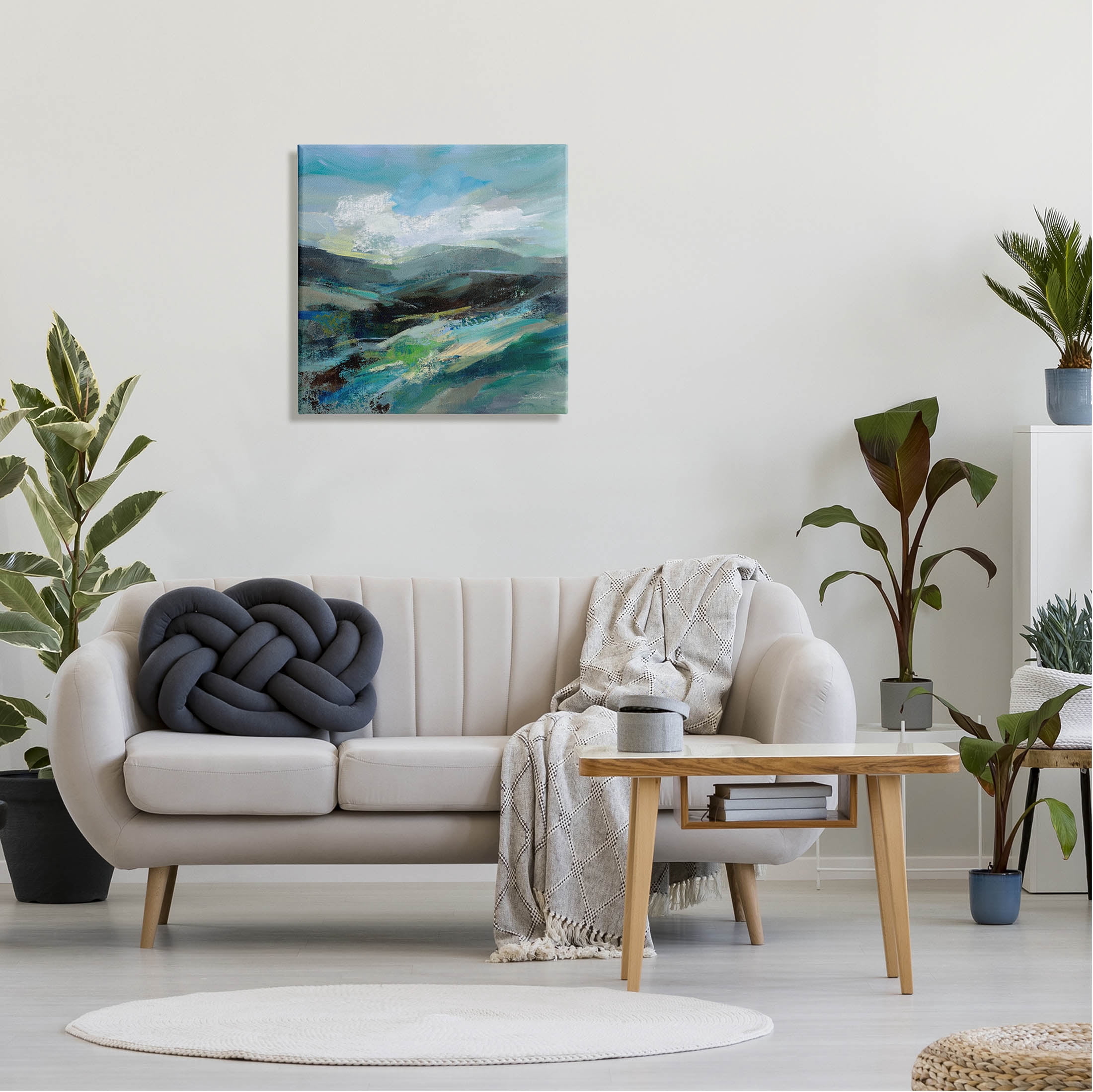 Stupell Industries Abstract Layered Mountain Scene Painting Gallery Wrapped Canvas Print Wall Art, Design by Silvia Vassileva