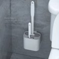 thumbnail image 3 of Wikyostar-Juego de escobillas de inodoro con soporte para colgar en la pared, cerdas de silicona TPR, cepillos para Herramientas de limpieza de suelo, accesorios de baño, 3 of 4