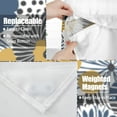thumbnail image 2 of MIZHONA Blue Floral Shower Curtain with Snap in Liner,Yellow and White No Hook Bathroom Curtain,71"× 71", 2 of 6